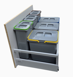 Zestaw koszy na śmieci 72L do szuflady szafki 80 cm Blum 6 poj. na odpady