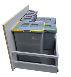 Zestaw koszy na śmieci 68L do szuflady szafki 80 cm Blum 5 poj. na odpady