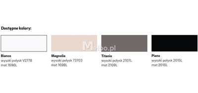 Żaluzja Roleta meblowa REHAU CRYSTAL-LINE 90 x 150 połysk