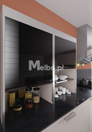 Żaluzja meblowa szklana REHAU Vetro Line 60x150cm czarny