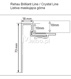Żaluzja Roleta meblowa REHAU CRYSTAL-LINE 60 x 100 połysk