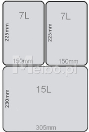 Kosze na śmieci sortowniki do segregacji odpadów do szafki 40 cm 29L