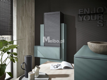 Żaluzja meblowa REHAU RAUVISIO noir Noble Matt kolor Gaslit Alley grafit/antracyt