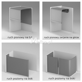 Żaluzja meblowa REHAU RAUVISIO noir Noble Matt kolor Gaslit Alley grafit/antracyt