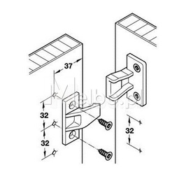 Złączka KEKU AS czarna Hafele 262.50.359 + 262.50.368