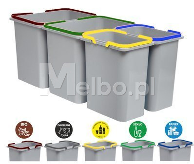 KOSZ na śmieci do szafki lub szuflady pojemniki o wysokości 30cm 7L lub 15L dostępne z pokrywą