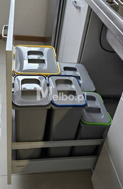 Zestaw koszy na śmieci 60L do szuflady szafki 60 Blum 5 pojemników na odpady