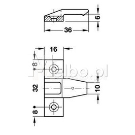 Złączka KEKU AS czarna Hafele 262.50.359 + 262.50.368