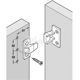 Złączka KEKU AS czarna Hafele 262.50.359 + 262.50.368