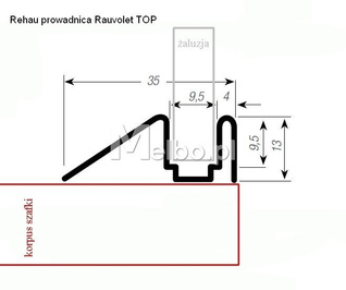 Żaluzja Roleta meblowa Rehau E23 30x60cm