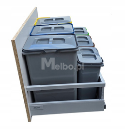 Zestaw koszy na śmieci 81L do szuflady szafki 80 cm Blum 6 poj. na odpady