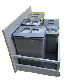 Zestaw koszy na śmieci 71L do szuflady szafki 80 cm Blum 5 poj. na odpady